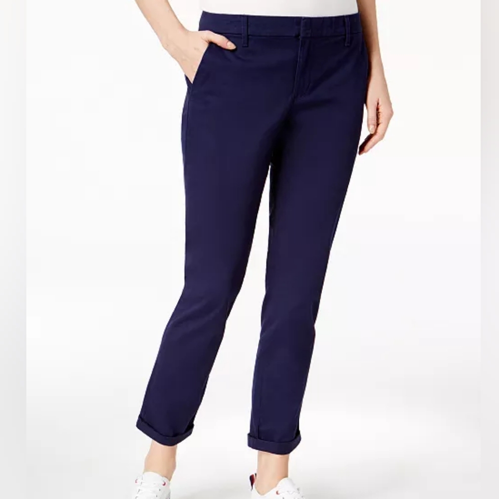 Tommy Hilfiger's rolled-hem chinos.